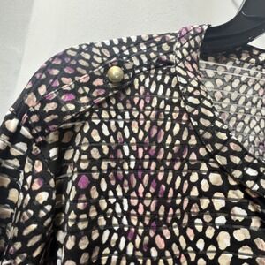 Cathy Petite Women PXL XL Vneck 3/4 Sleeve Tunic‎ Blouse Top Purple Burgandy